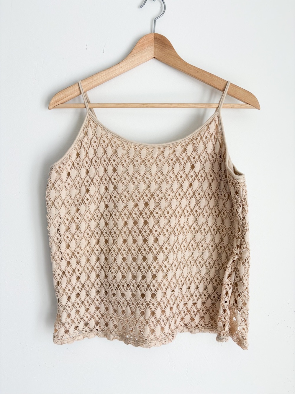AGMIR Authentic 90s Vintage Crochet Cami Tank Top - Size M, Made in Europe